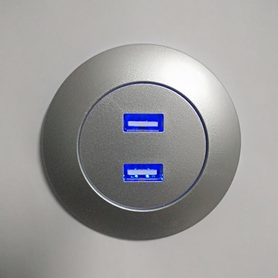 China Da cor padrão da prata do adaptador do poder da saída 5V 2A da C.A. 50/60Hz da entrada 100-240V da UE soquete esperto da carga do telefone de USB para o sofá fornecedor